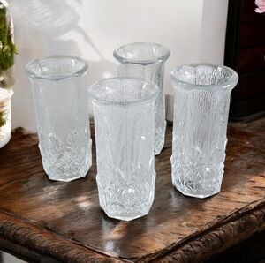 MCM Fidenza Italian Glass Vases Set Of 4. 1970s. 12cm Tall